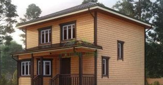 Двухэтажный дом из бруса в Нововоронеже от Строй-Нвв - строительство от 133913 руб.