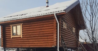 Баня из оцилиндрованного бревна под ключ в Нововоронеже - от 133913 рублей